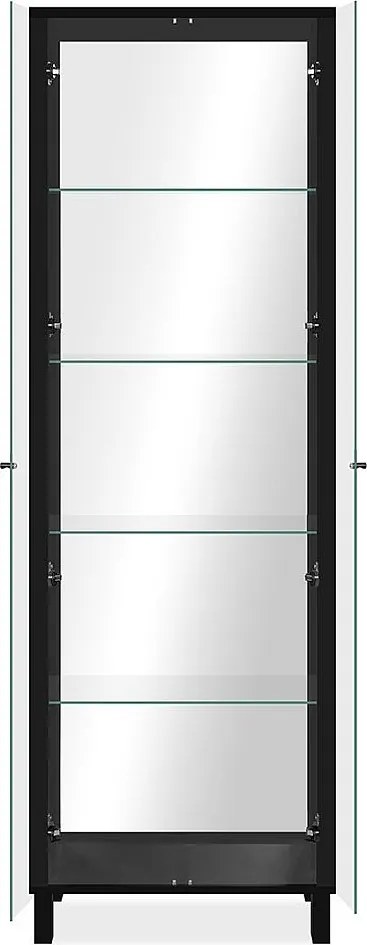 2-drzwiowa, 4-półkowa witryna szklana szer. 62 x wys. 189 cm - ALBI