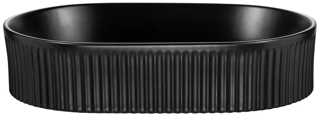 Czarna owalna ceramiczna umywalka N8-L70