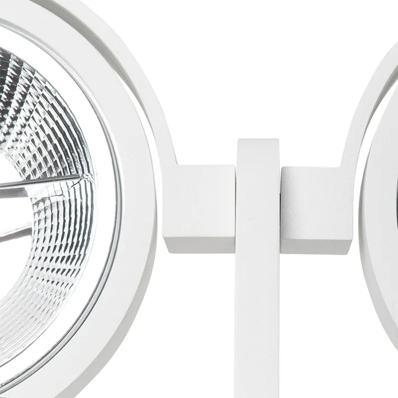 Nowoczesny reflektor biały 2-światłowy - Master 111