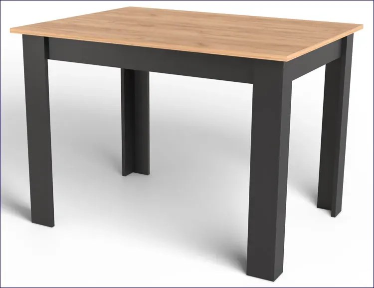 Nowoczesny stół do salonu dąb craft + czarny - Silio 4X