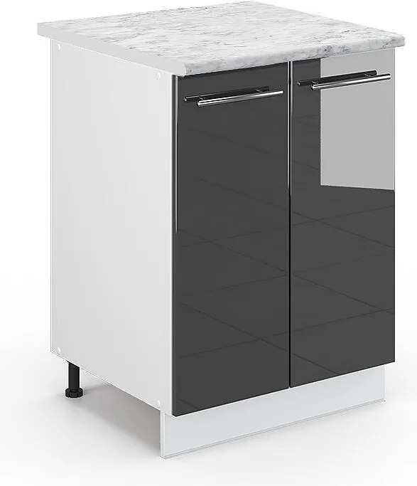 Szafki kuchenne antracyt wysoki połysk 60x60x82 fame-line