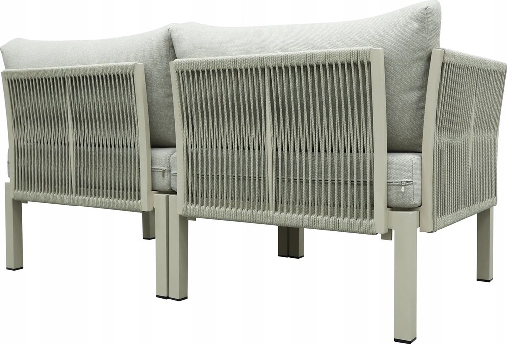 Modułowy zestaw mebli ogrodowych beżowy