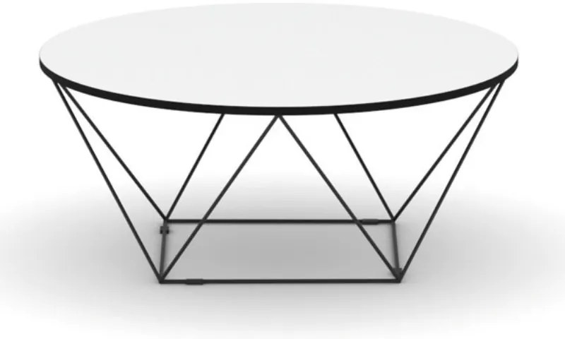 Okrągły stół konferencyjny WIRE, średnica 105 cm, biały
