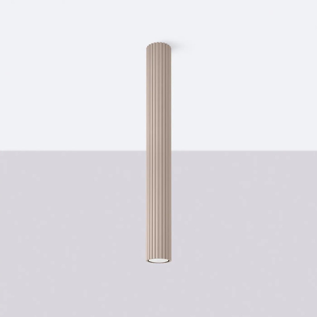 Plafon KARBON 60 taupe ryflowany SOLLUX  LIGHTING