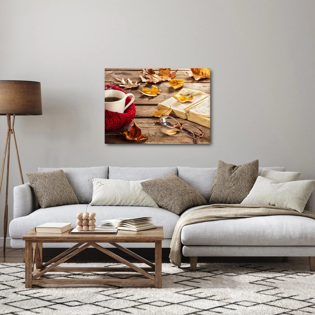 Obraz - Jesienna filiżanka herbaty (70x50 cm)