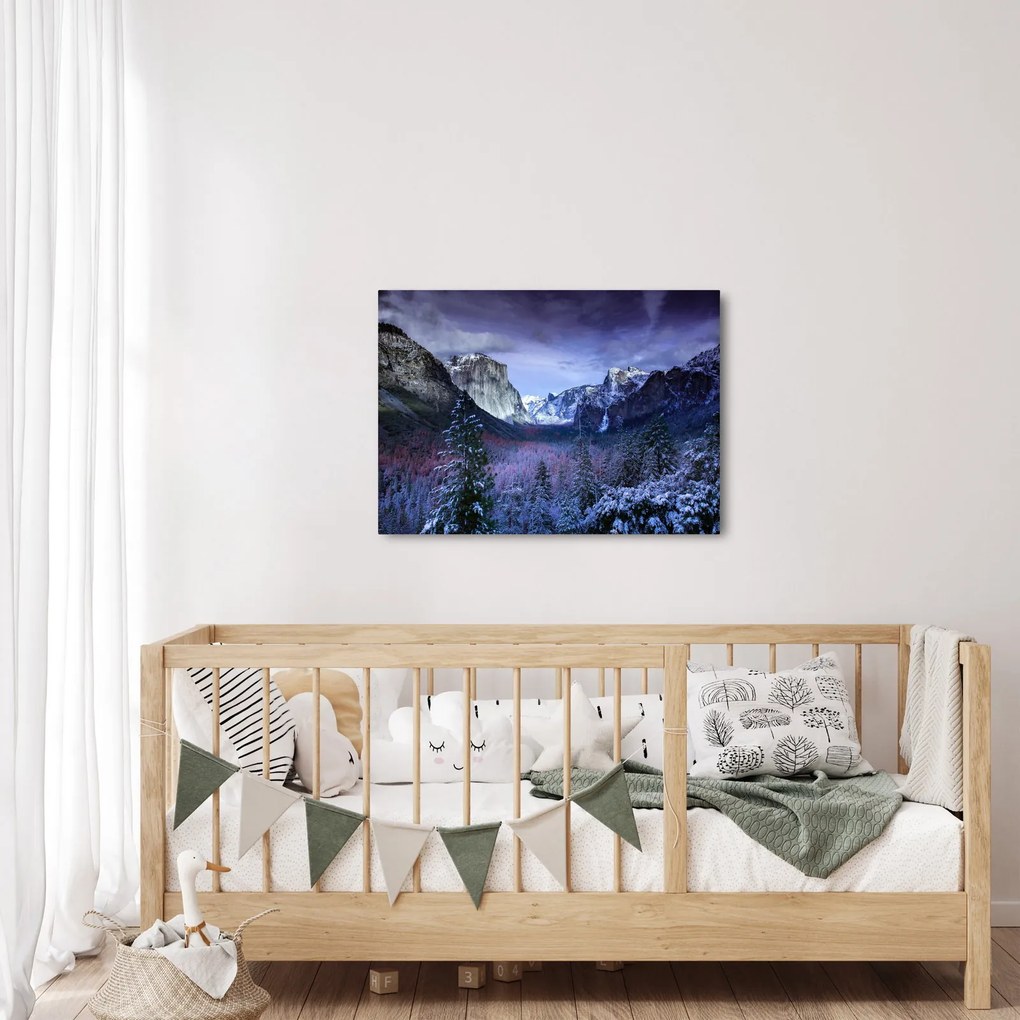 Obraz zimowego górskiego krajobrazu (70x50 cm)
