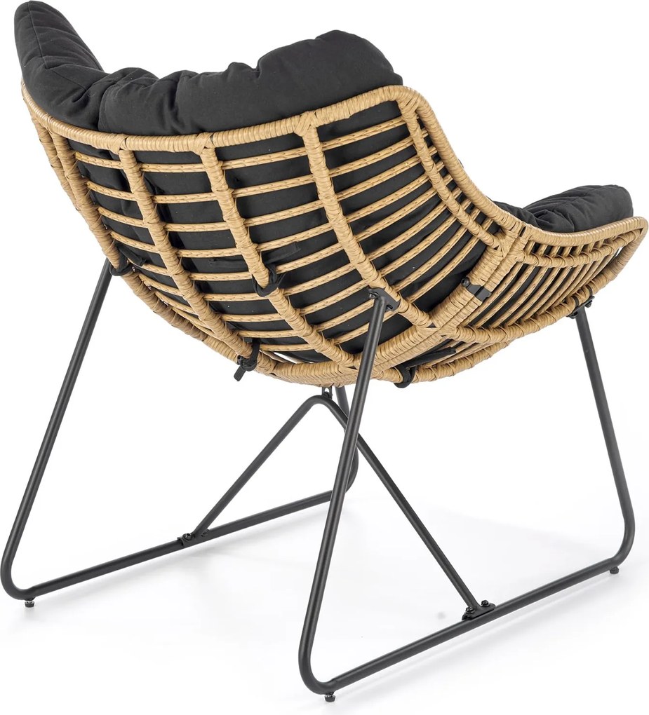Rattanowy fotel Whisper z poduchą