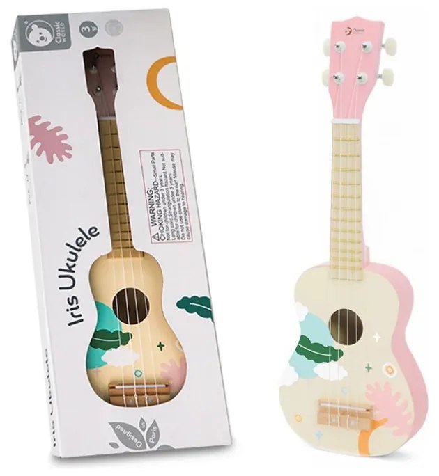 Classic world drewniane ukulele gitara dla dzieci różowa