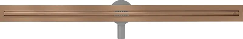 Mexen Flat 360° Slim odpływ liniowy obrotowy 150 cm, miedź szczotkowana - 1C41150