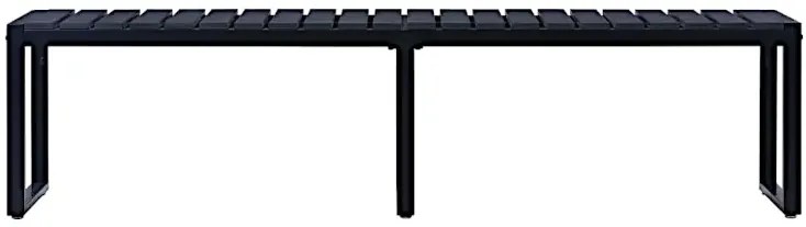 Czarna ławka ogrodowa 180 cm N2-E73