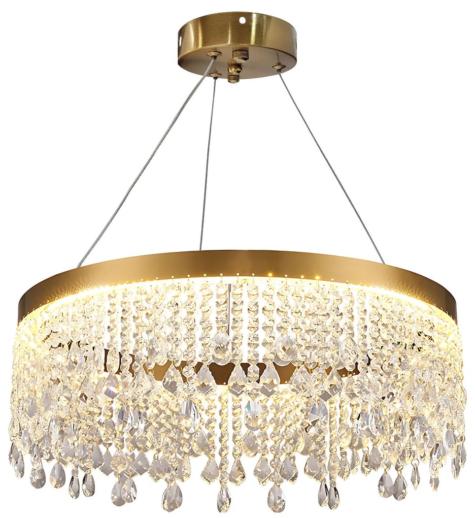 LAMPA SUFITOWA WISZĄCA LED APP1731-1CP Złota 60cm