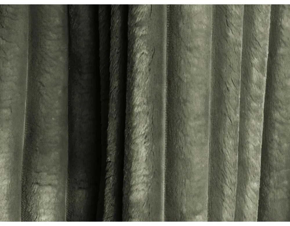 Zielona sztruksowa rozkładana sofa ze schowkiem 266 cm Kini – Makamii