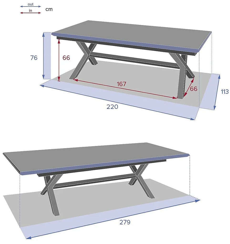 Komplet aluminiowy BERGAMO I. 1+10 (biały)