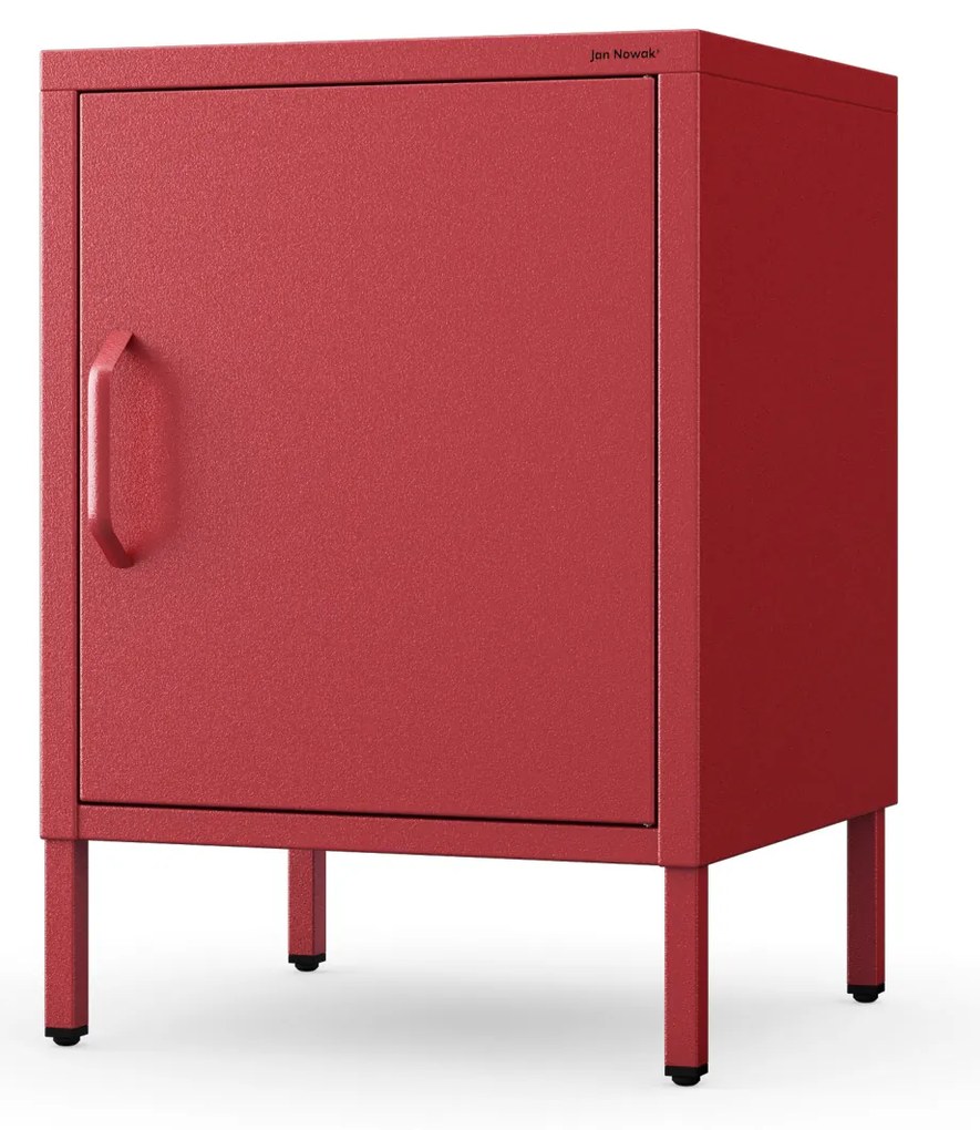 Szafka nocna metalowa czerwona Modern MIA, 424 x 595 x 400 mm