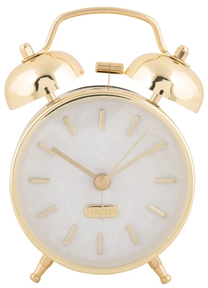 Budzik retro PEARL GLOW, Ø 8 cm