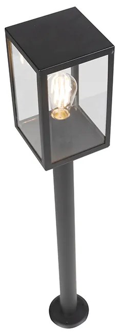 Zewnetrzna Nowoczesna lampa zewnętrzna czarna ze szkłem 100,5 cm - Rotterdam Nowoczesny Oswietlenie zewnetrzne