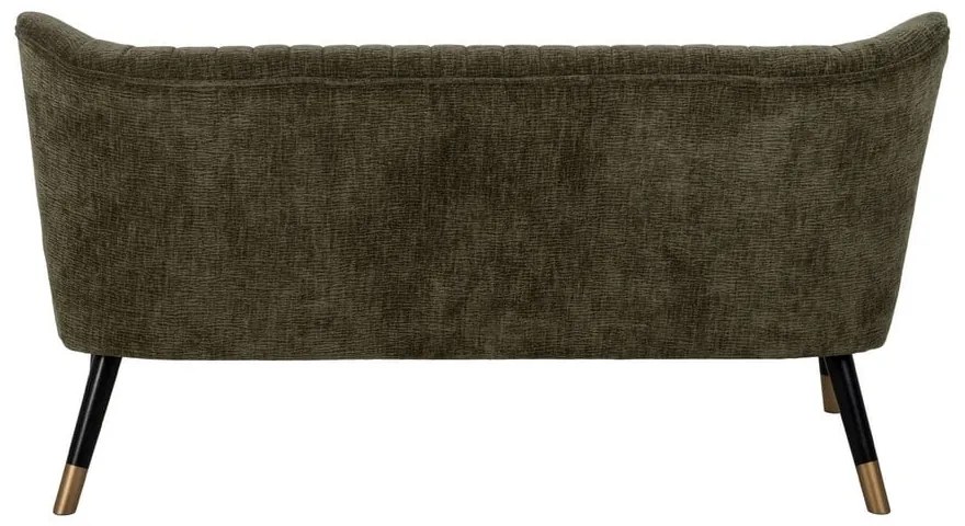 Zielona sofa z tkaniny szenilowej 134 cm Glam – Ixia