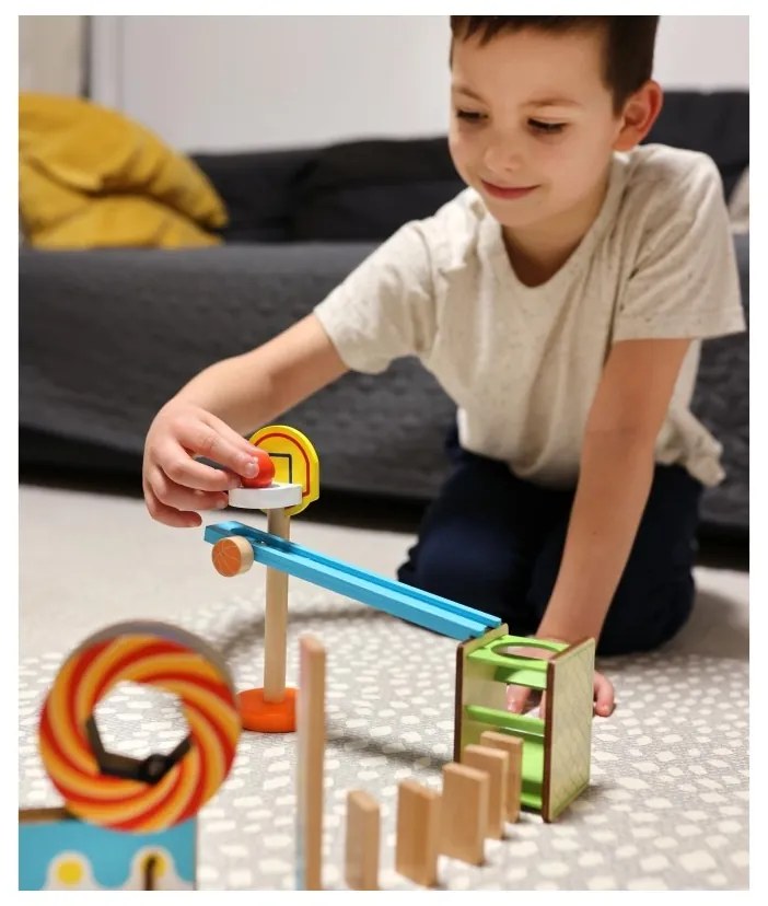Tooky toy tor kulkowy kulodrom domino