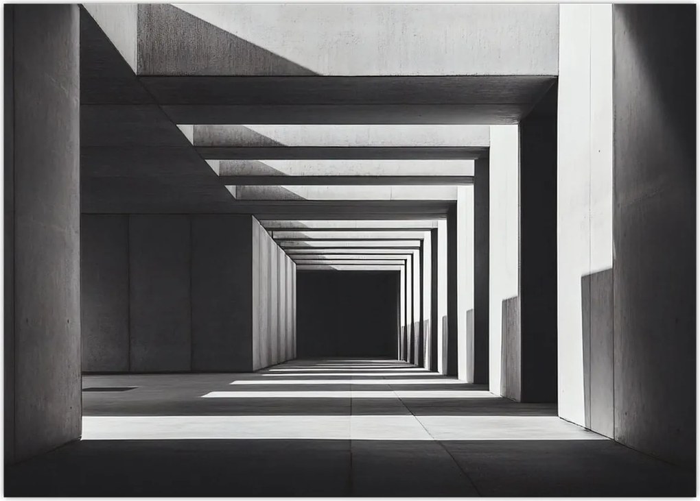 Obraz - Kwadratowy tunel (70x50 cm)