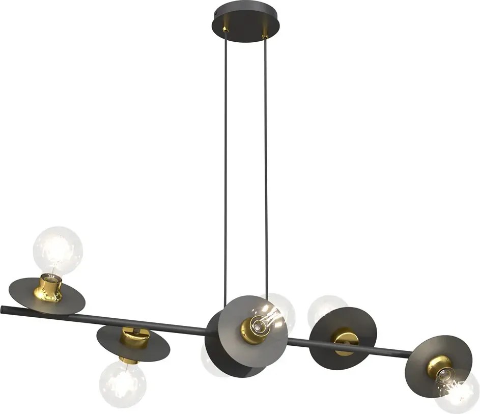 Czarno-złota nowoczesna lampa wisząca - D159 R8-H70