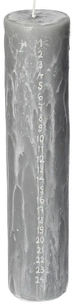 Świeca adwentowa szara 25 cm