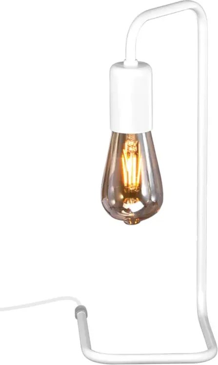 Biała industrialna lampka stołowa bez klosza - A732 B9-P35
