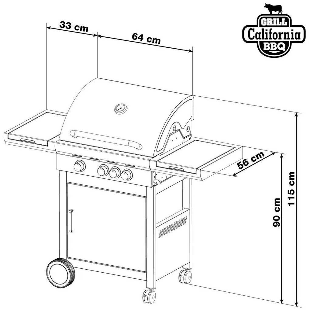 Grill gazowy G21 California BBQ Premium line 4 palniki + gratis reduktor ciśnienia