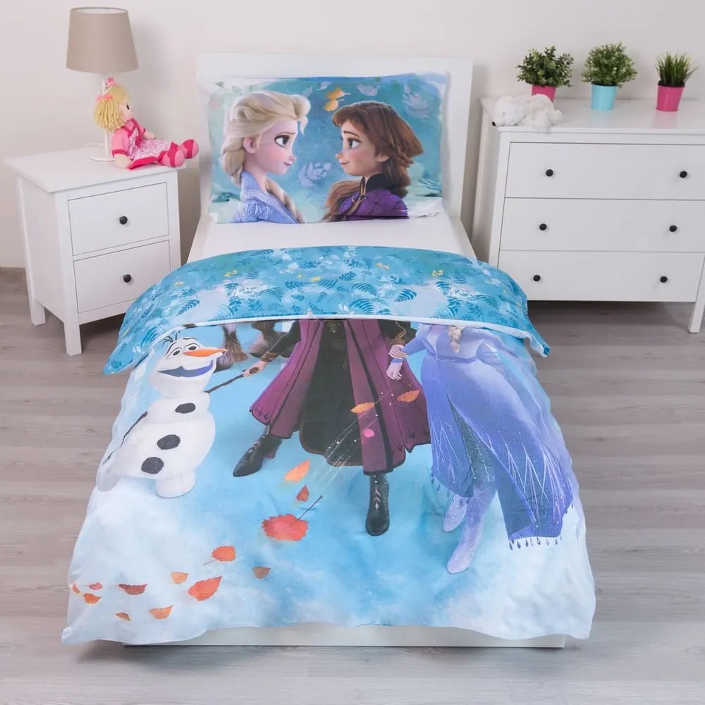 Bawełniana pościel dziecięca jednoosobowa 140x200 cm Frozen – Jerry Fabrics