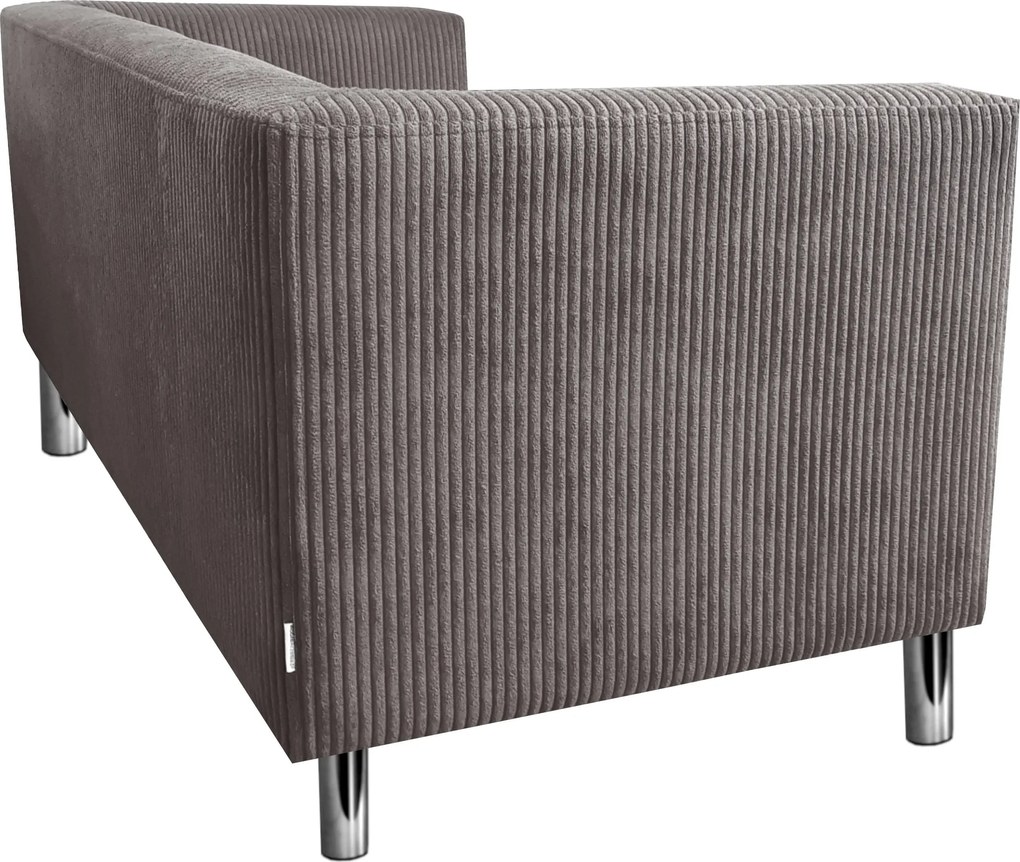 Sofa Monaco : Kolor nogi - Chrom, Kolor tkaniny - Kronos22/Poso22, Typ tkaniny - Kronos/Poso, Wysokość nogi - 15 cm