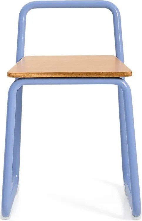 Niebieskie metalowe krzesło dziecięce Tinn – Kave Home