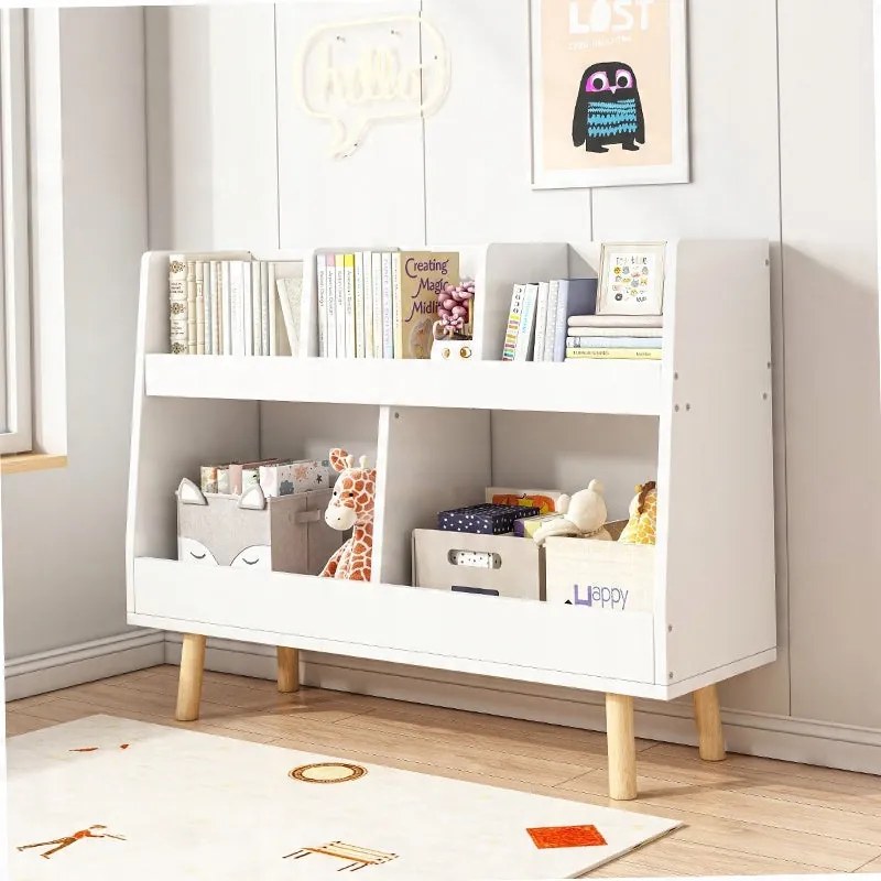 Półka na książki i gazety dla dzieci – szafka na zabawki typu biblioteka 60 cm