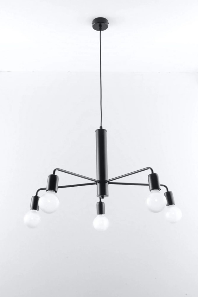 Regulowany żyrandol w stylu loftowym 5X E758 F1-T16