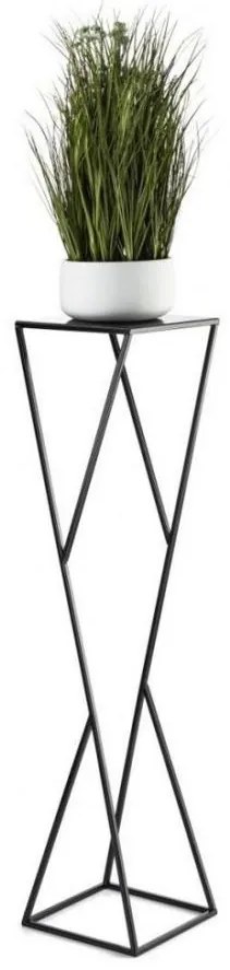 Stojak na kwiaty LOFT 100x23,5 cm czarny