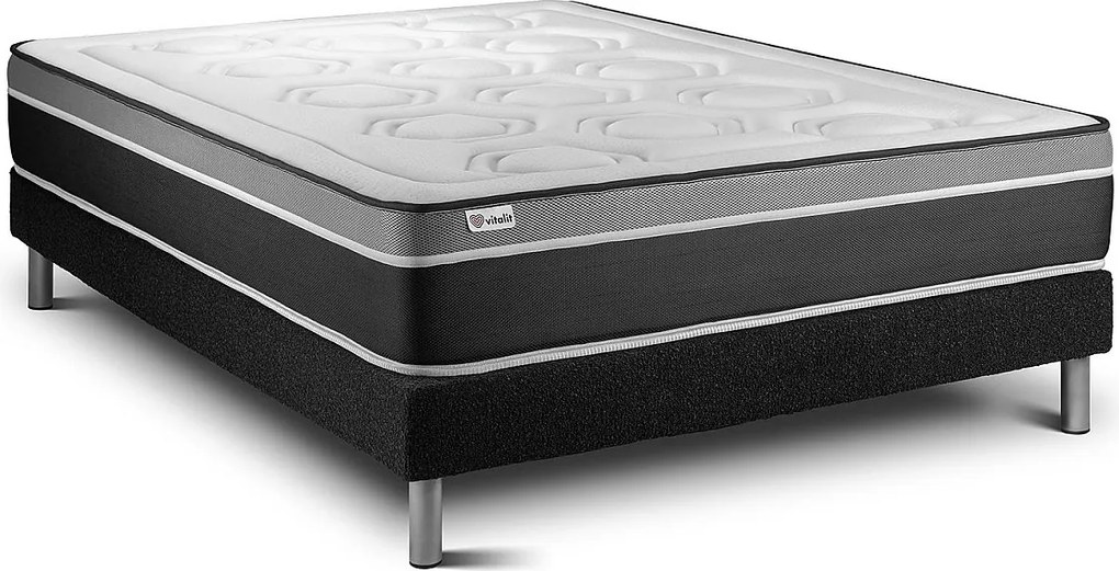 lózka z materacem VITAL CARE 150 x 200 cm Rama lózka Czarny