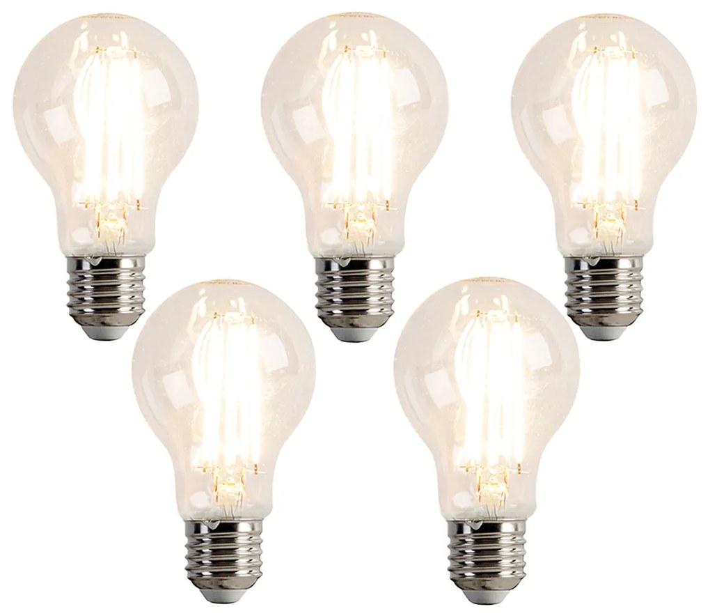 Zestaw 5 ściemnialnych żarówek LED E27 A60 7,6W 780 lm 2700K