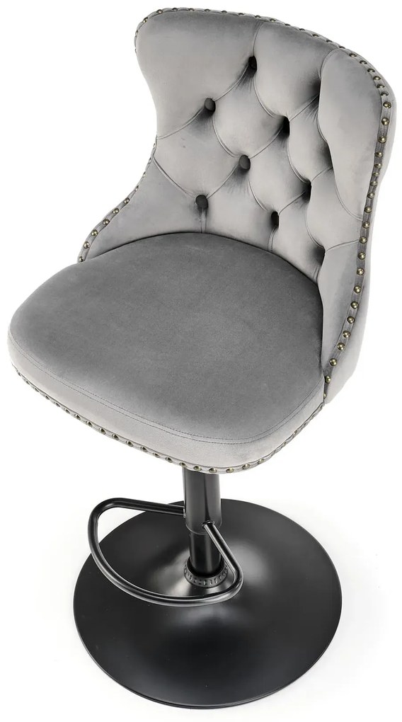 Szary hoker welurowy w stylu glamour S0-N14