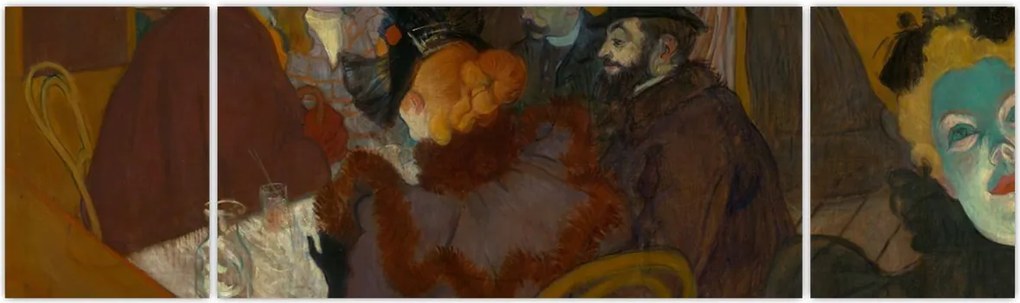 Obraz - Henri de Toulouse-Lautrec, At the Moulin Rouge, reprodukcje (170x50 cm)