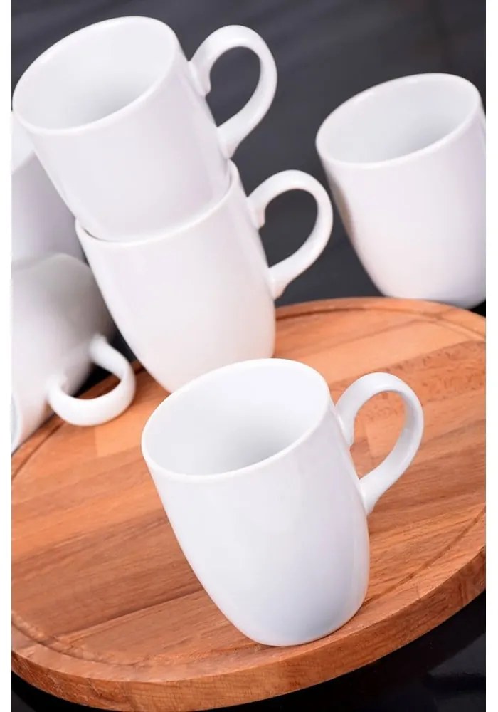 Zestaw 6 białych ceramicznych kubków My Ceramic