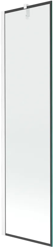 Mexen Next parawan nawannowy 1-skrzydłowy 50 x 150 cm, czarny wzór, biały - 895-050-000-00-70-20