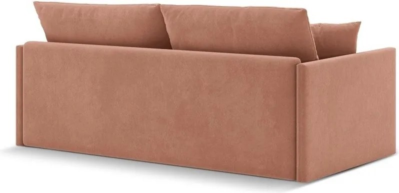 Różowa aksamitna rozkładana sofa 209 cm Shannon – Cosmopolitan Design