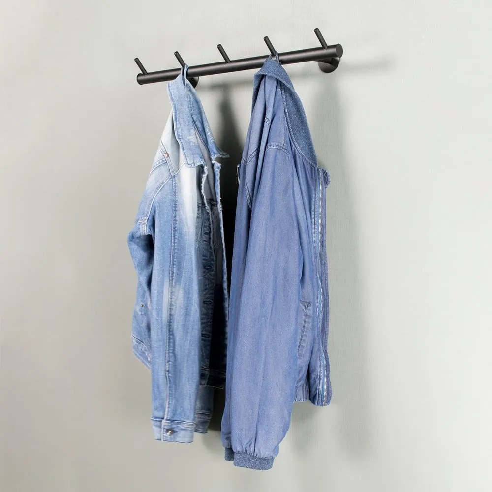 Czarny metalowy wieszak ścienny 55 cm Odin – Spinder Design