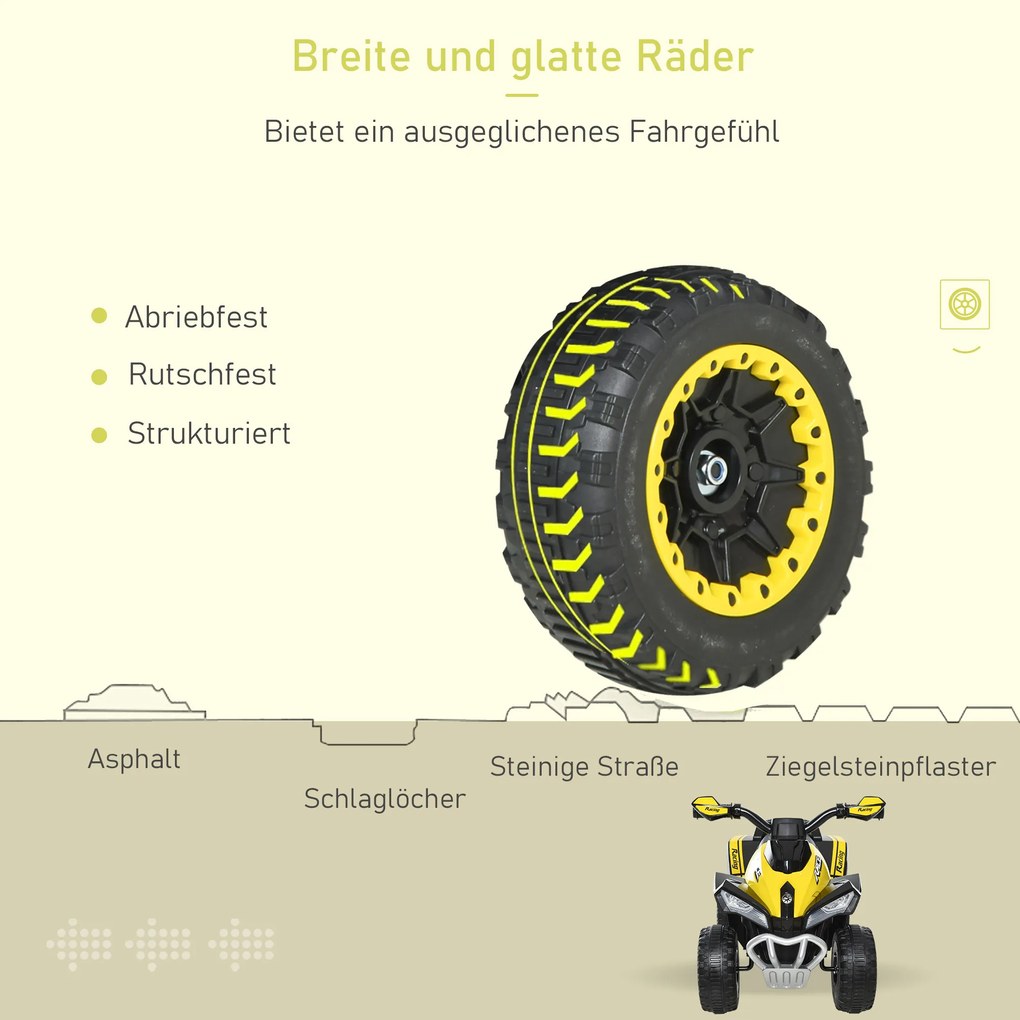 HOMCOM Jeździk dzieci pchacz samochód dziecięcy stopami odpychanie się światło muzyka żółty