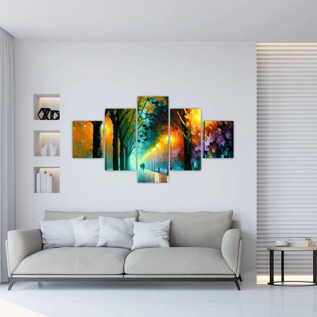 Obraz - Nocny spacer (125x70 cm)