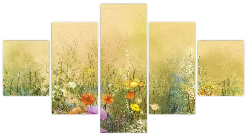 Obraz - Malowana łąka (125x70 cm)