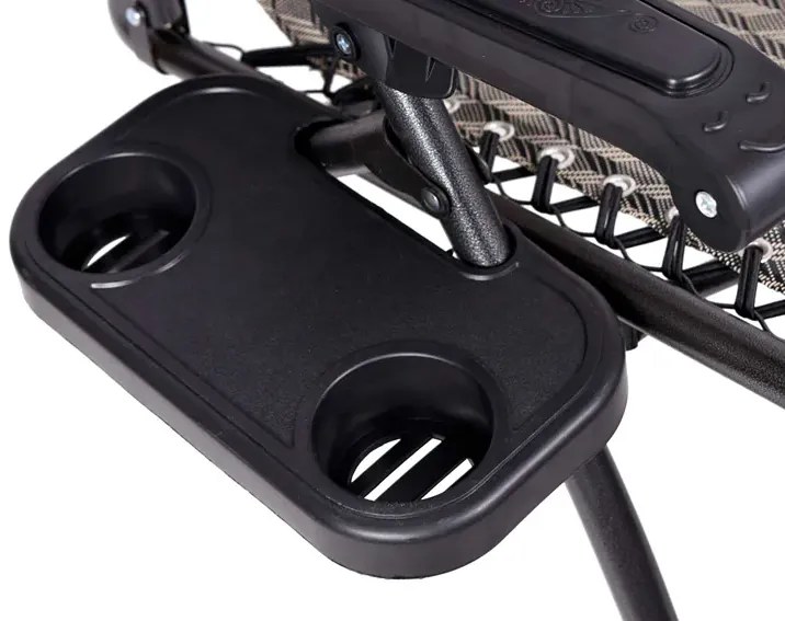 Brązowy składany leżak ogrodowy S2-P54