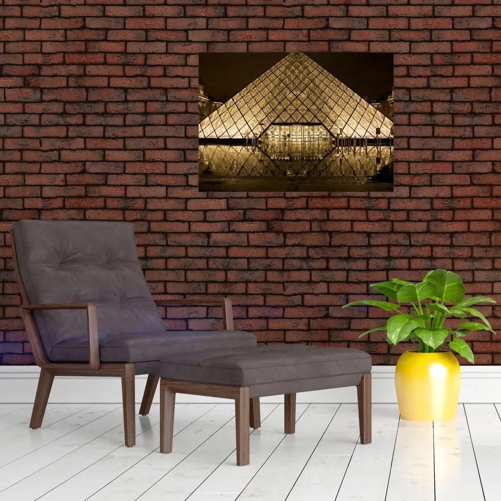 Obraz na szkle - Luwr (70x50 cm)