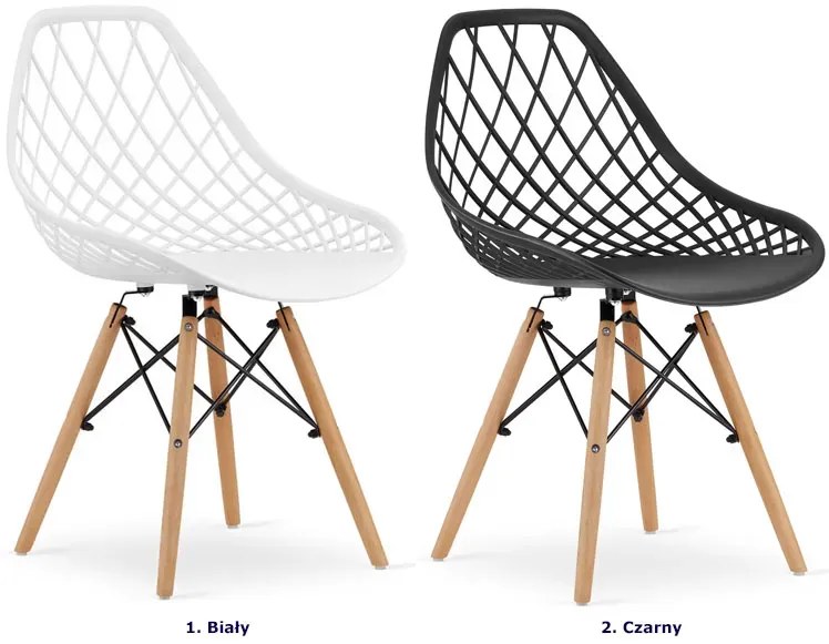 Zestaw czarnych ergonomicznych krzeseł 4 szt. - Omas 3S