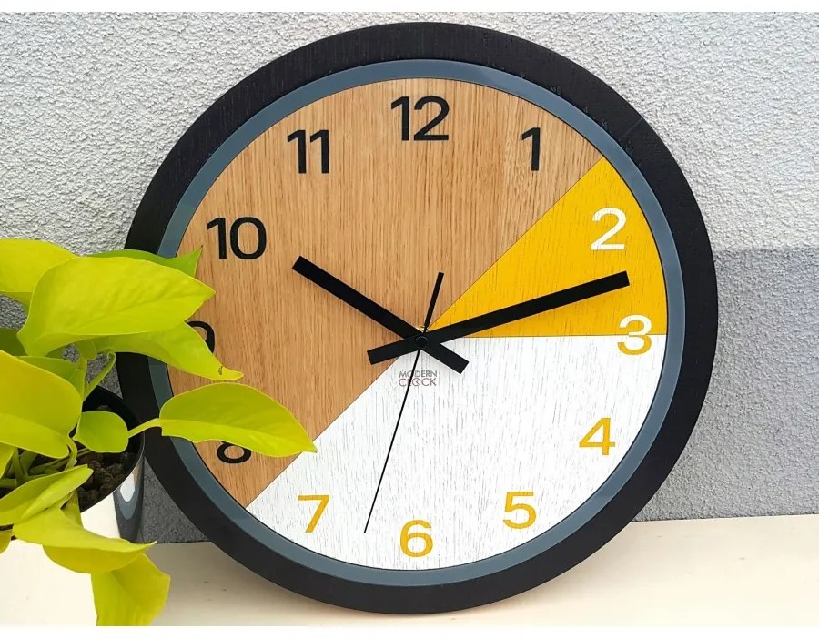 Zegar ścienny nowoczesny z cichym mechanizmem do salonu sypialni okrągły