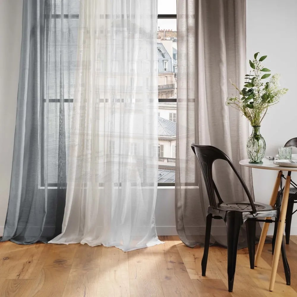 Kremowa firanka z woalu 140x240 cm Lissea – douceur d'intérieur