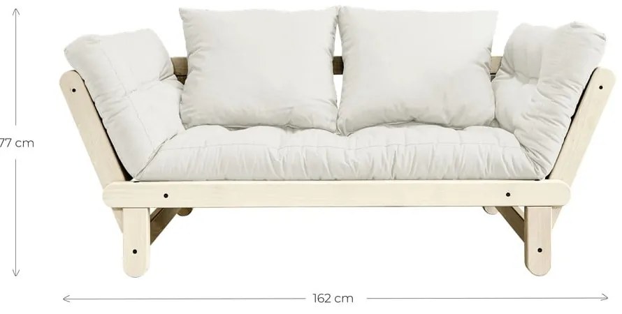 Sofa rozkładana z ciemnoniebieskim pokryciem Karup Design Beat Natural/Navy
